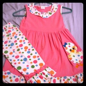 Chick Polka Dot Set